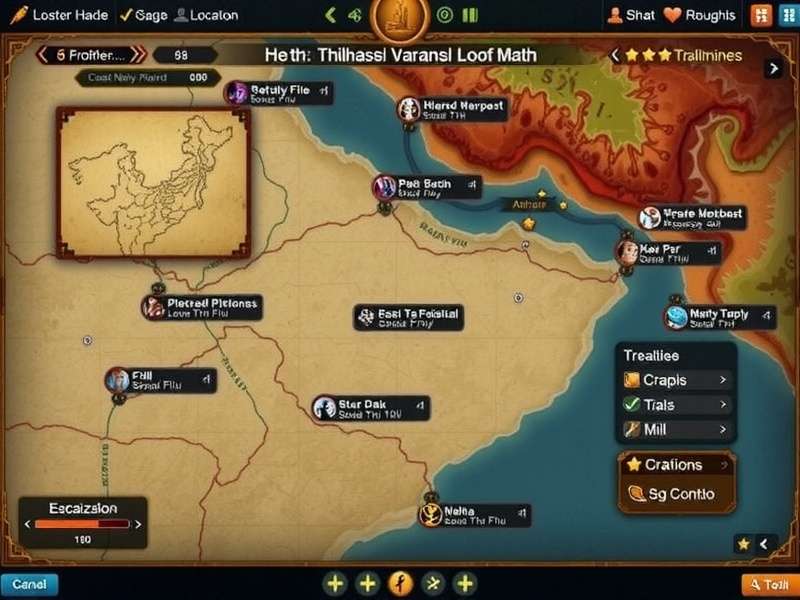 Varanasi Trailblazer in-game map showing key locations